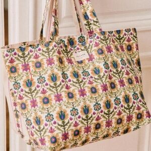 Sezane Floral Tote Bag NEW